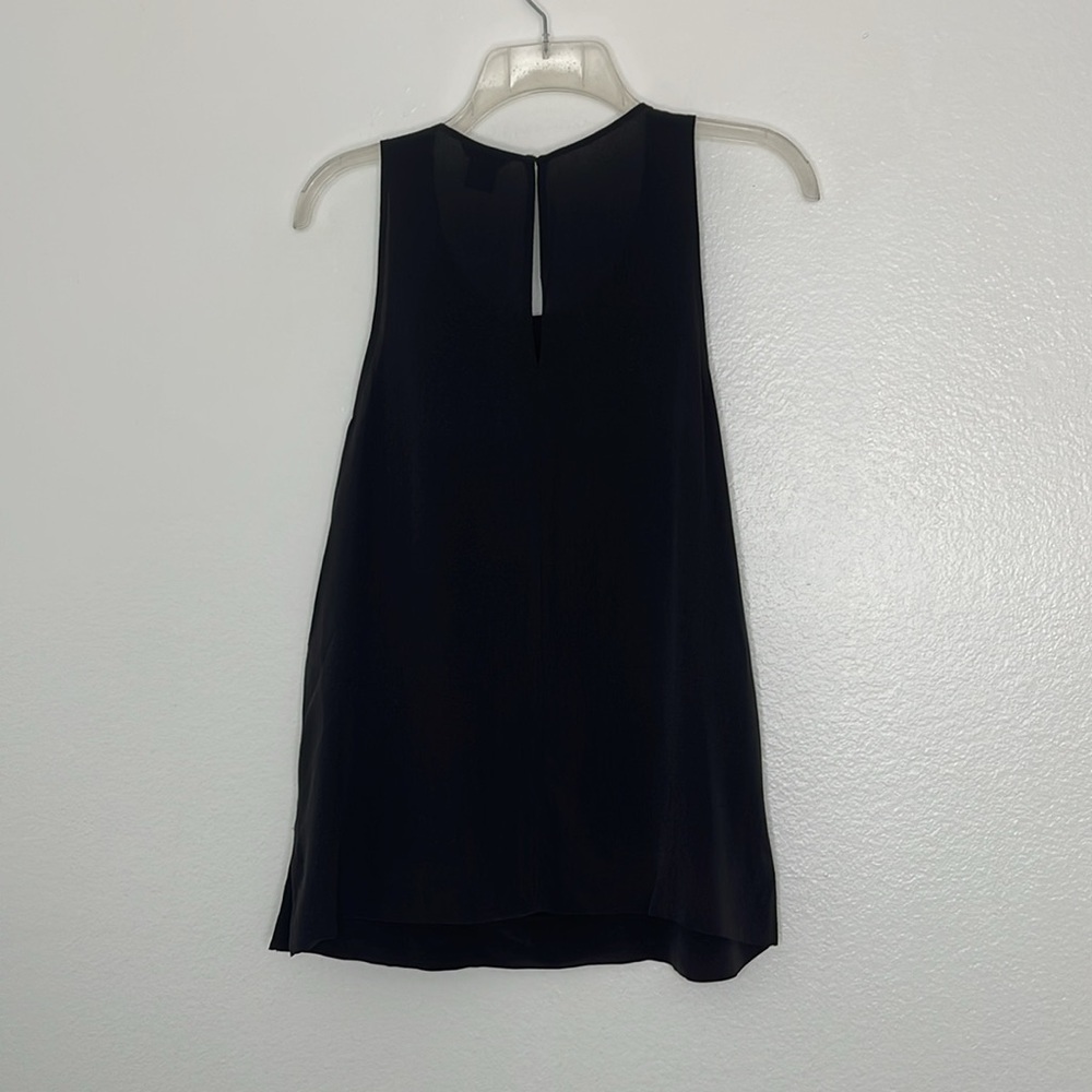Club Monaco Black 100% Silk Copper Sequin Embellished Tank Top Size Small - Picture 5 of 7